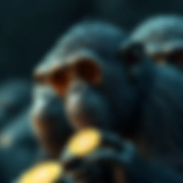 Influence of Stoned Apes Theory on Cryptocurrency Development Conceptual art depicting the influence on cryptocurrencies