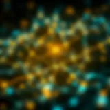 The evolution of blockchain technology illustrated with a digital network