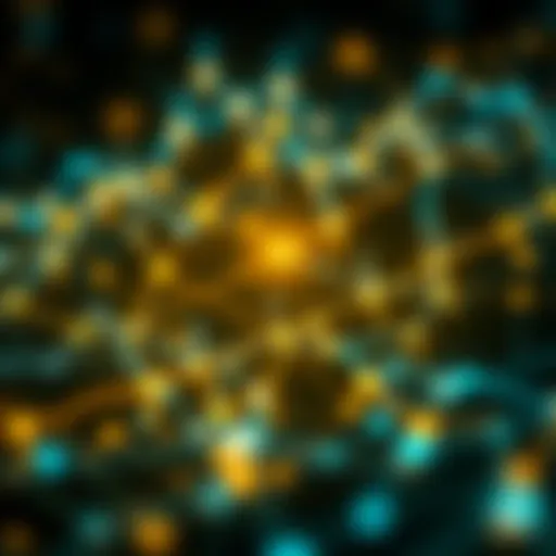 The evolution of blockchain technology illustrated with a digital network