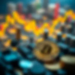 Conceptual representation of cryptocurrency market dynamics